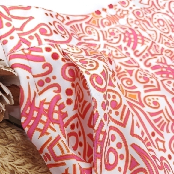 New Adidas ClimaCool Orange Pink White Patterned Golf Tennis Skort Sz 6 - Picture 6 of 14